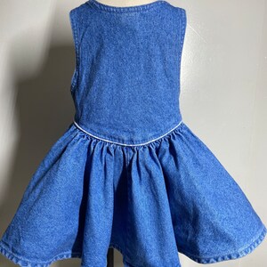 Vintage Oshkosh Denim dress,toddler Oshkosh,Oshkosh jumper,Oshkosh toddler dress, Oshkosh,made in USA, vintage Oshkosh jumper,vintage denim image 6