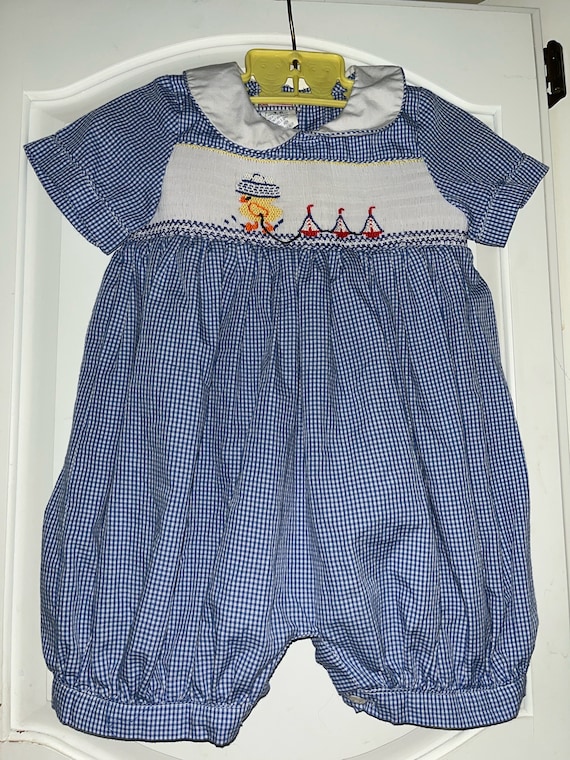 Baby boys bubble, toddler baby bubble,smocked rom… - image 1