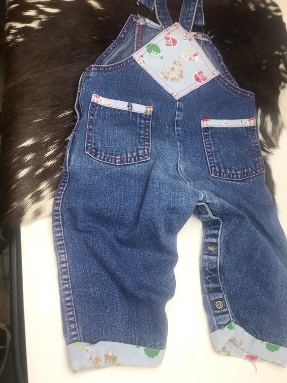 Oshkosh vintage 24 month jean overalls Made in U.… - image 6