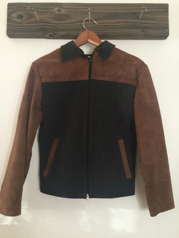 Vintage biker jacket, leather motorcycle jacket, … - image 1