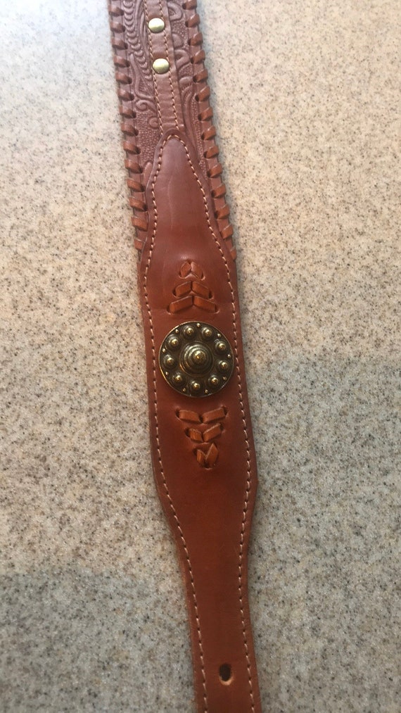 Vintage DNKY Western Leather Belt - image 4