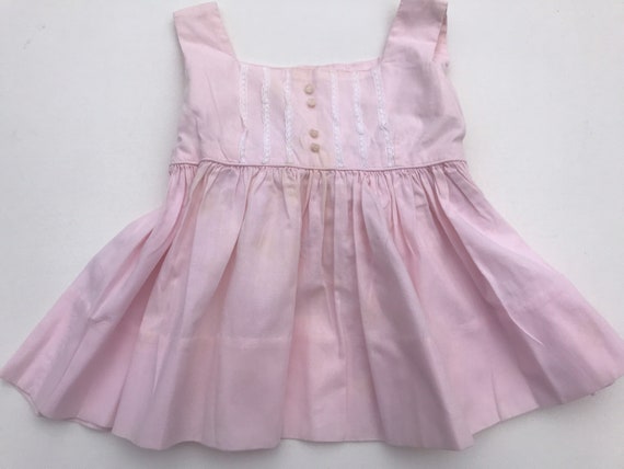 Vintage 1950s infant toddler dress, handmade dres… - image 2