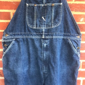 Denim Overalls, jeans, overalls, denim, farmer overalls, Roebucks Denim Overalls,Vintage denim,Bib overalls image 4