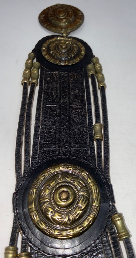 Vintage leather belt,vintage,leather belt,tooled … - image 8