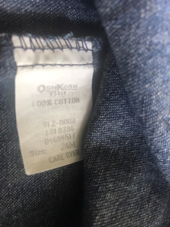 Vintage Oshkosh vestbak 24 month made in USA jean… - image 8