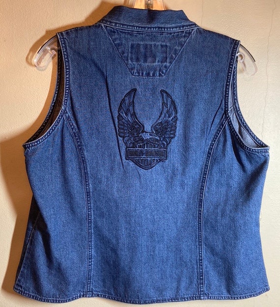 Harley Davidson Denim,denim vest,Harley Davidson,… - image 1