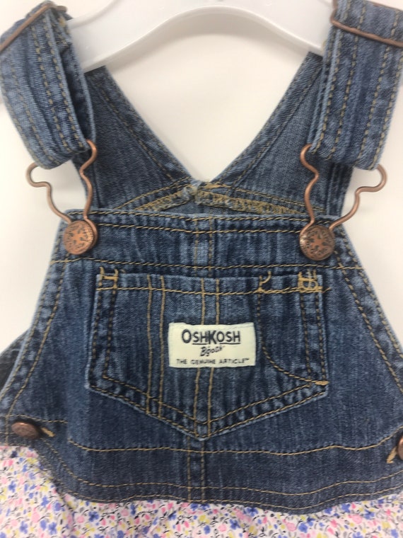 Oshkosh 12 month vestbak Jean jumper tiered dress… - image 2