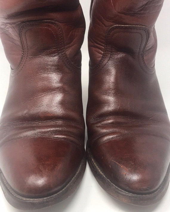 Frye boot 8D brown leather cowboy boot - image 2