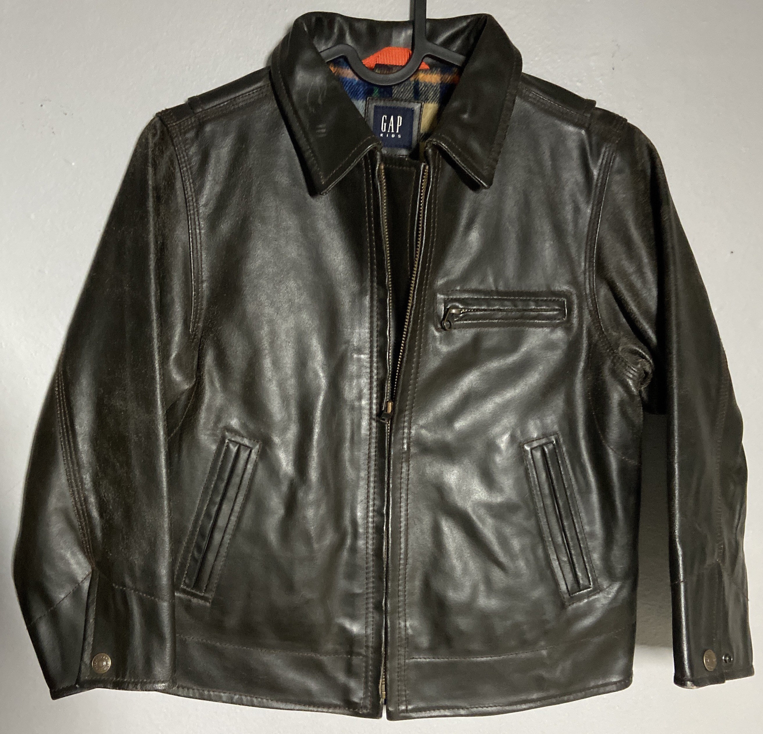 れがある OLD GAP LEATHER JACKET SIZE M レザージャ