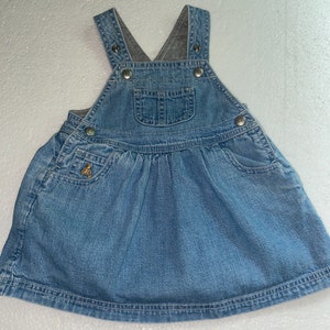 Gap denim jumper,jean jumper, infant, infant denim ,denim,Gap,Gap denim, Baby girl,infant girl,Baby gap,3-6 months,denim dress image 1