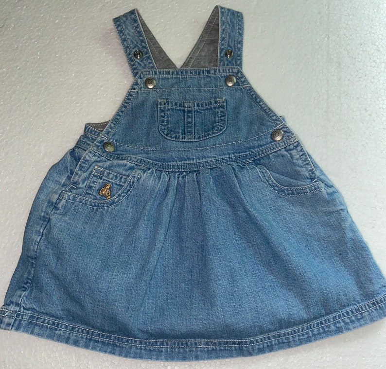 Gap denim jumper,jean jumper, infant, infant denim ,denim,Gap,Gap denim, Baby girl,infant girl,Baby gap,3-6 months,denim dress image 1