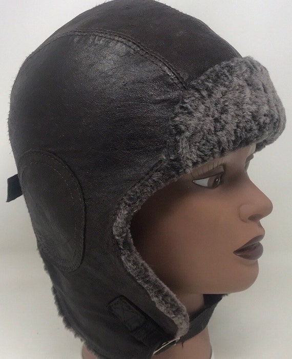 Aviator Cap,B-52 Aviator Cap,pilots cap,shearling… - image 1