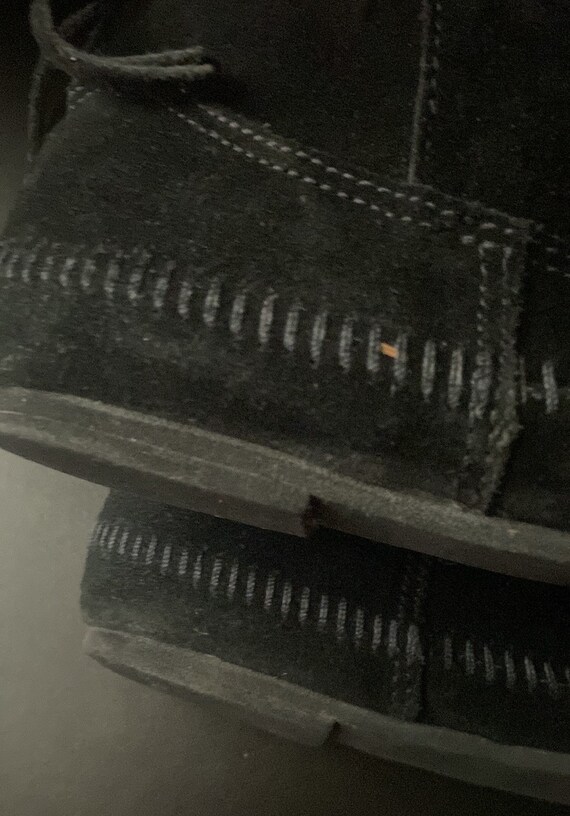 Vintage Black suede Minnetonka fringe boot,fringe… - image 9