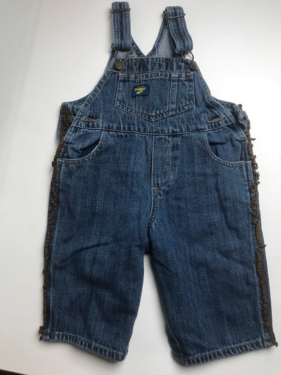 Vintage Oshkosh vestbak 12 month cowboy fringe ov… - image 1