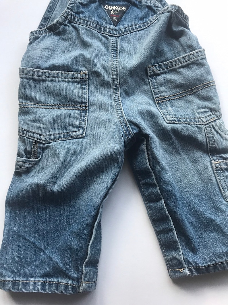 Oshkosh vestbak 6month denim overalls ,vintage denim ,jean overalls image 6