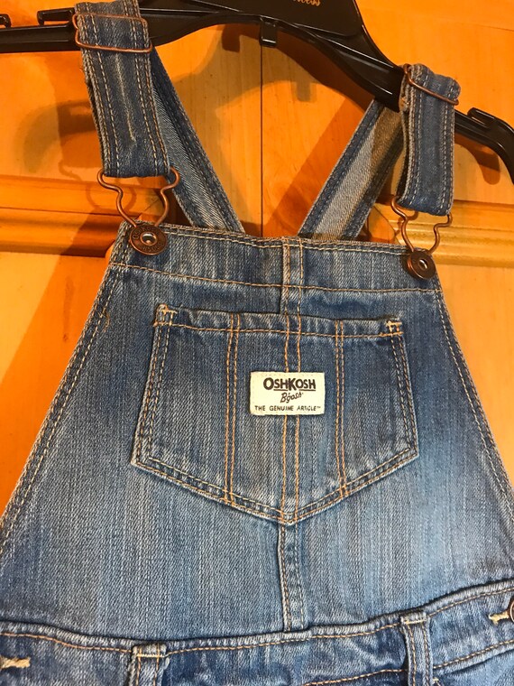 Oshkosh vestbak sz 6x jean overall dress jean dre… - image 2