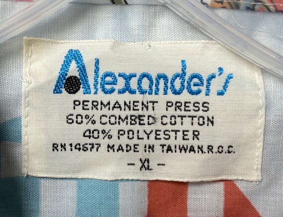 Vintage 70s Alexanders Rockabilly Button Shirt,se… - image 9