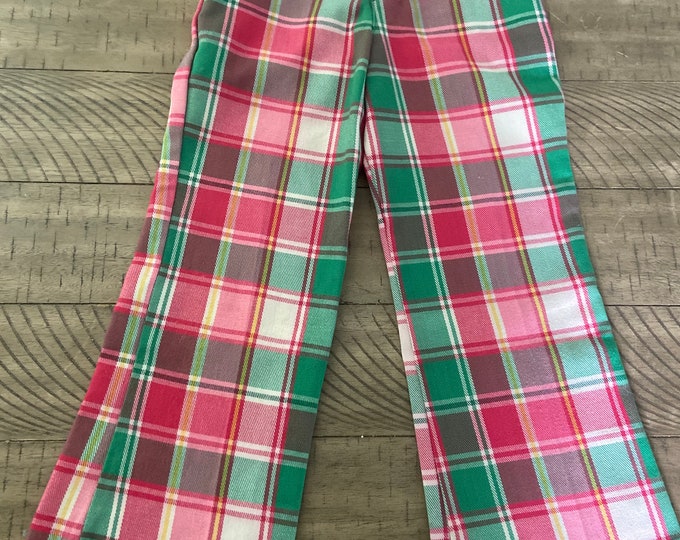 Brown Vintage Flare Leg Pants with Stitched Detail