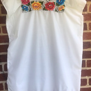 Embroidered Vintage Dress,embroidered,embroidered top,vintage,floral dress,floral top,summer,hipster,lightweight image 9