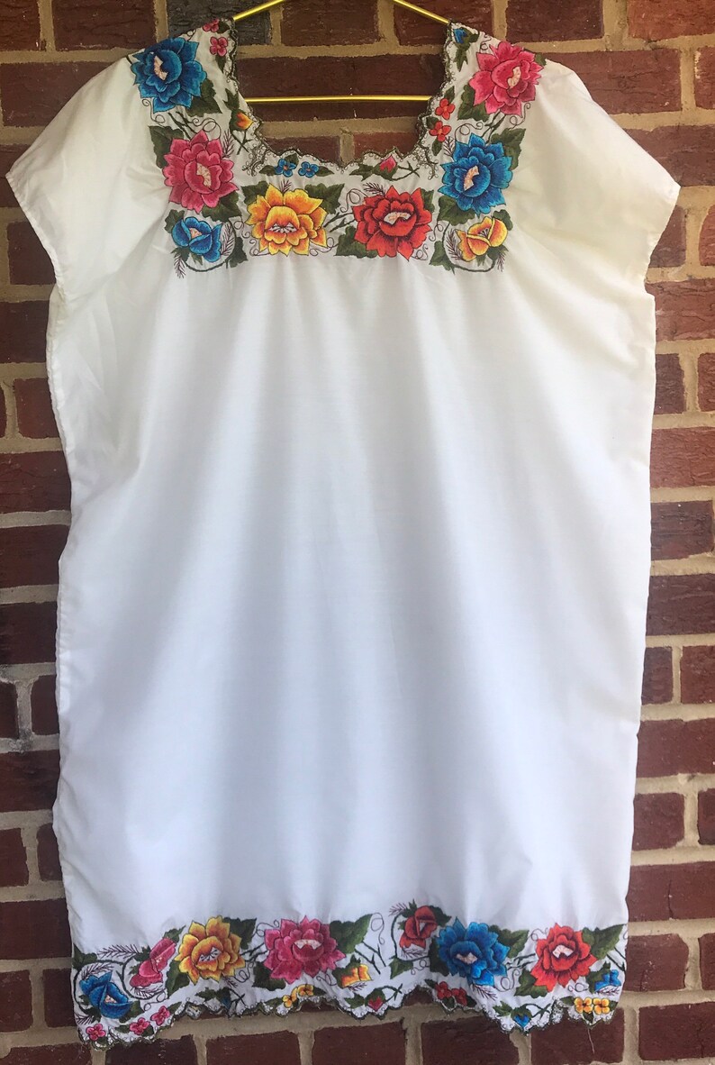 Embroidered Vintage Dress,embroidered,embroidered top,vintage,floral dress,floral top,summer,hipster,lightweight image 9