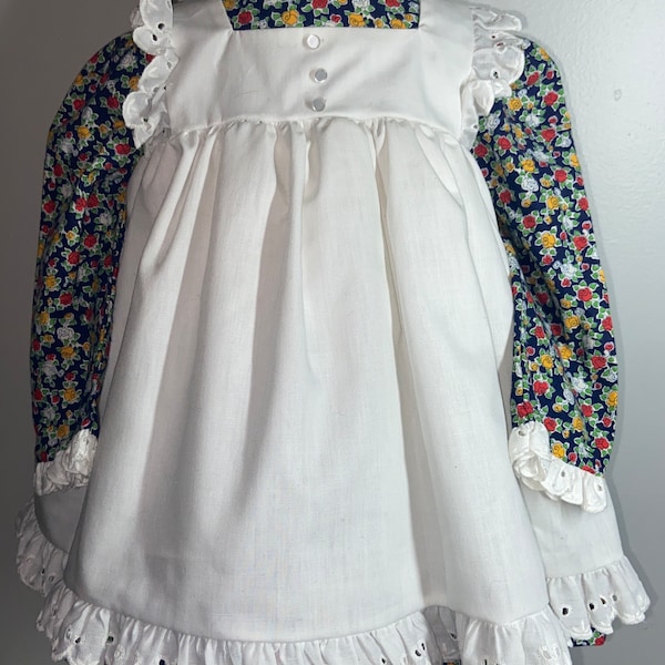 Vintage Toddler Nannette Toddler Dress,toddler dress,vintage Nannette dress,vintage,vintage dress, Nannette, toddler,apron style