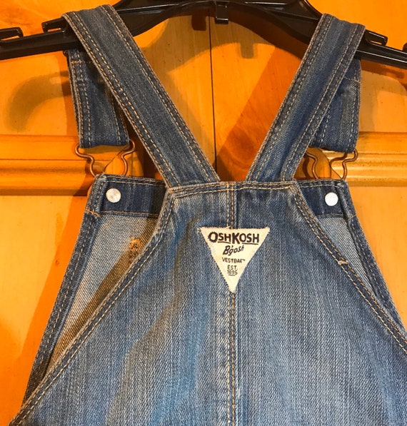 Oshkosh vestbak sz 6x jean overall dress jean dre… - image 5