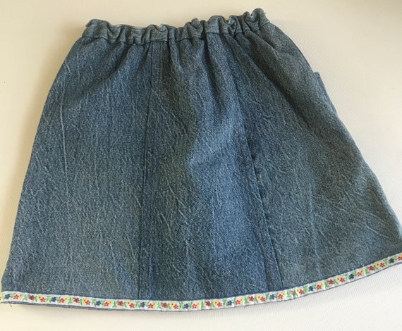 Vintage girls denim skirt,Denim skirt, girls skir… - image 4