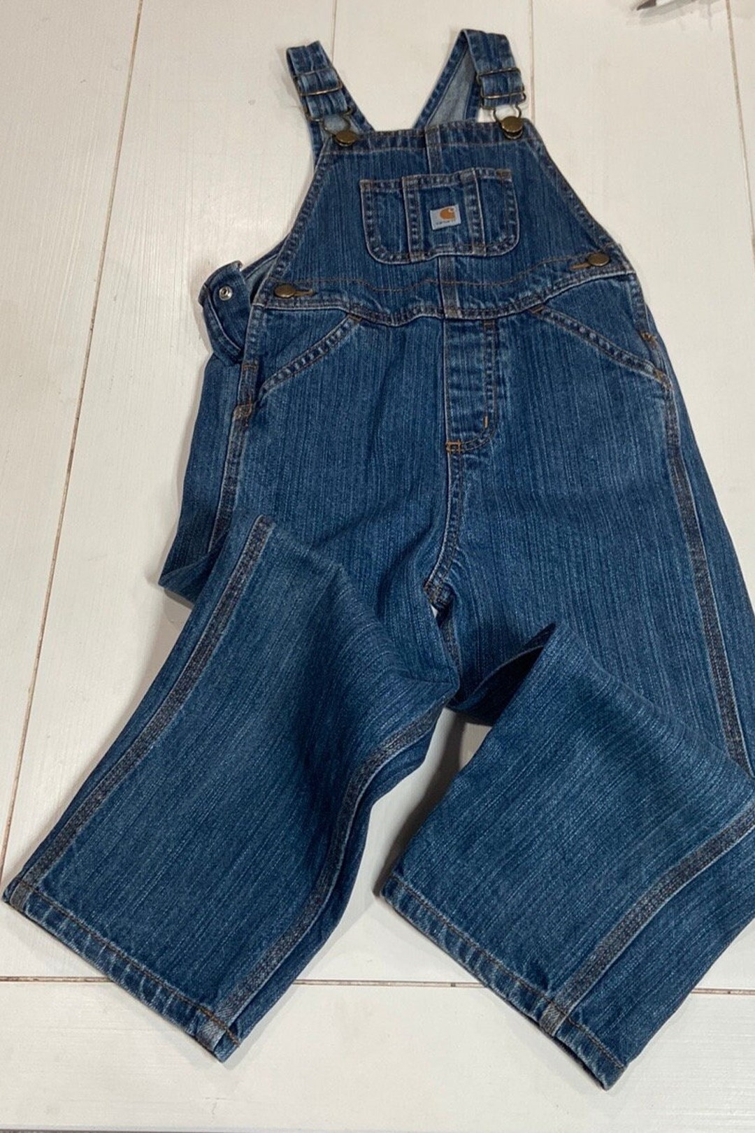 Carhartt Toddler Denim Overalls Sz 4ttoddlertoddler Etsy