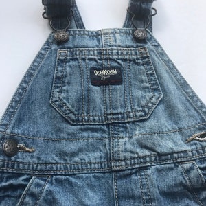 Oshkosh vestbak 6month denim overalls ,vintage denim ,jean overalls image 2