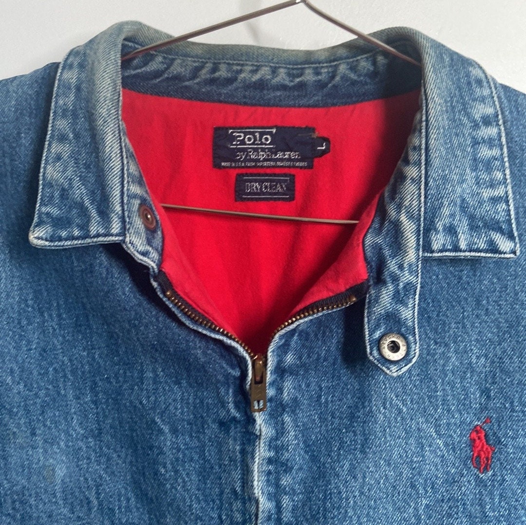 Polo Ralph Lauren 1980s/90s Vintage Polo Ralph Lauren Denim Bomber Sz L,varsity Denim,jean Jacket,vintage Polo,ralph Lauren,denim Jacket - Etsy Polo Ralph Lauren 1980s/90s Vintage Polo Ralph Lauren Denim Bomber Sz L,varsity Denim,jean Jacket,vintage Polo,ralph Lauren,denim Jacket - Etsy