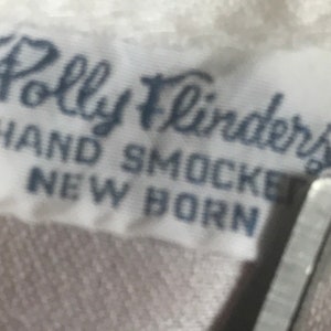 Polly Flinders Hand smocked baby Gown, newborn baby,Infant, vintage, vintage Polly flinders image 8