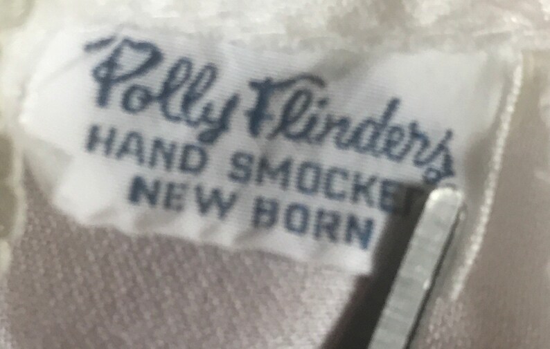 Polly Flinders Hand smocked baby Gown, newborn baby,Infant, vintage, vintage Polly flinders image 8