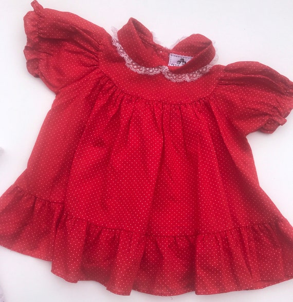 Vintage pinafore dress,infant,infant toddler dres… - image 6