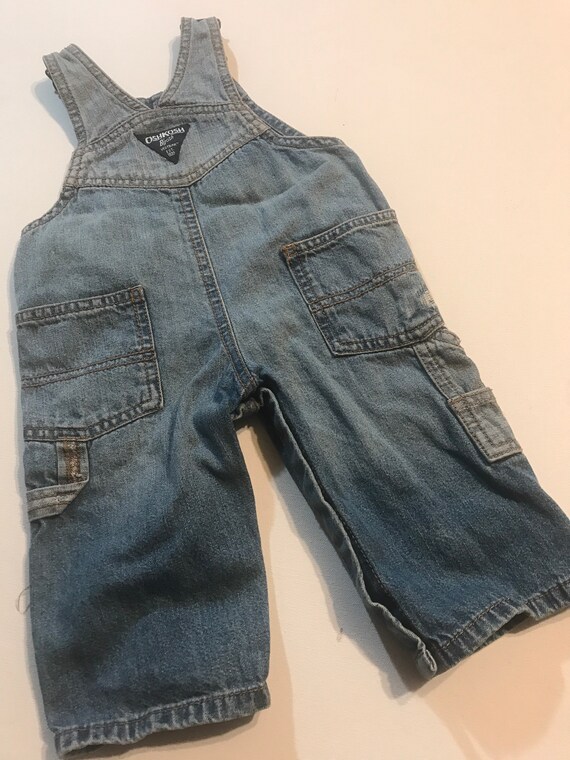 Oshkosh vestbak 6 month jean bib overalls,Denim o… - image 4