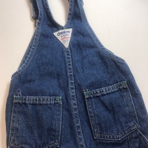 Vintage Oshkosh Overalls, vintage, vintage denim,vintage jean overalls, toddler overalls,vintage toddler overalls,Jean overalls,made in USA image 5