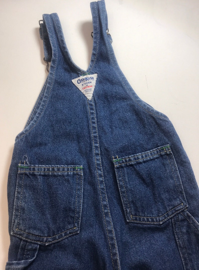 Vintage Oshkosh Overalls, vintage, vintage denim,vintage jean overalls, toddler overalls,vintage toddler overalls,Jean overalls,made in USA image 5