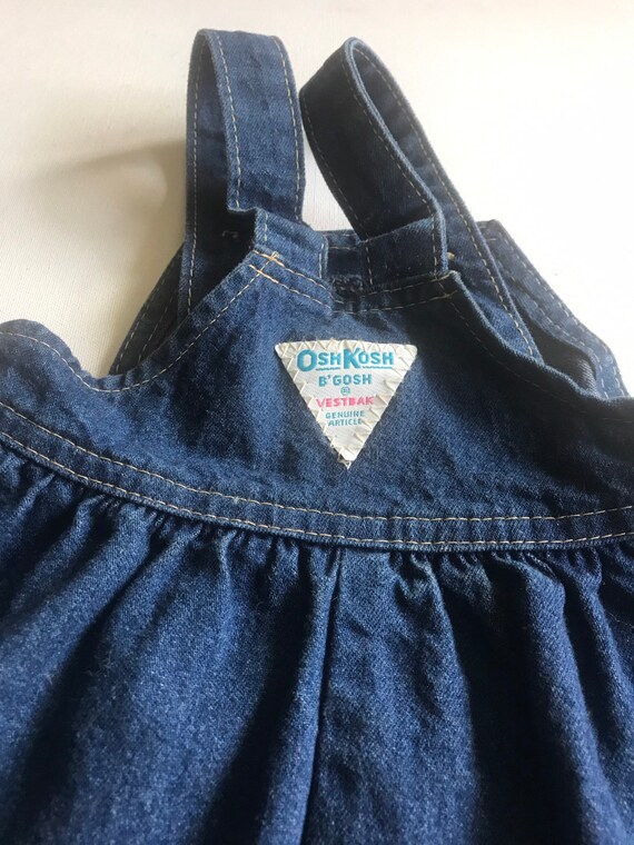 Vintage Oshkosh vestbak 24 month made in USA jean… - image 5