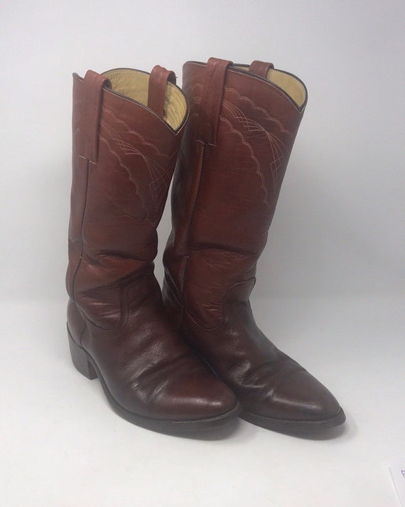 Frye boot 8D brown leather cowboy boot - image 1