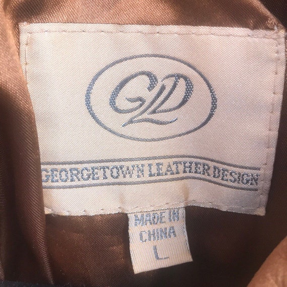 Georgetown Leather Safari Style Coat, Georgetown … - image 8