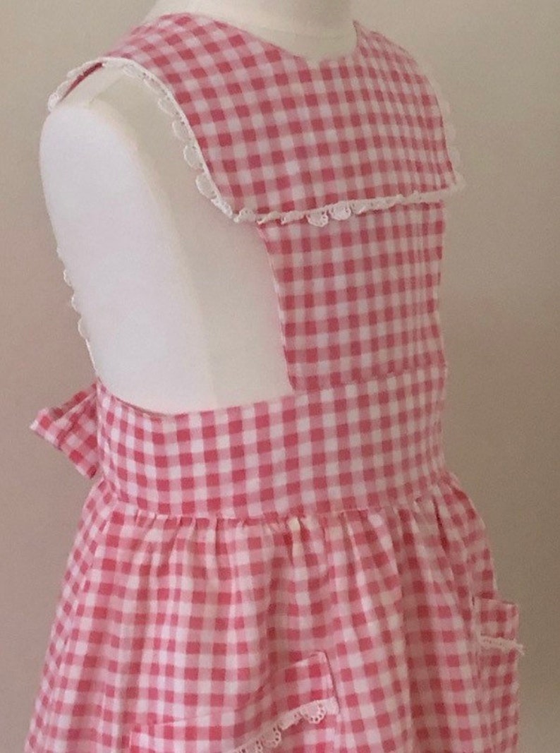 Vintage Handmade Dress and Apron set, apron Dress, dress ensemble, handmade,Handmade Dress, homemade dress, vintage image 5