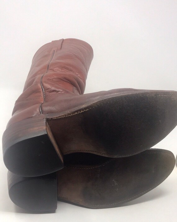 Frye boot 8D brown leather cowboy boot - image 6