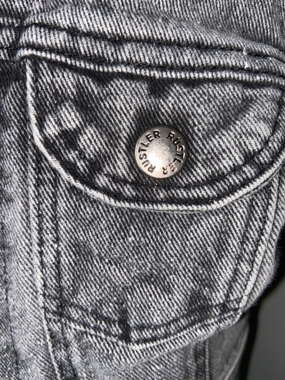Vintage Rustler Black Denim Jacket, vintage,Rustl… - image 4