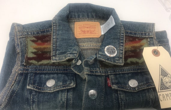 Vintage Camp Wolf Levi’s Denim Vest,Vintage,Toddl… - image 4