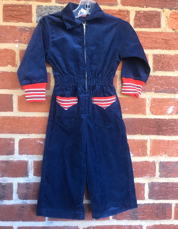 Vintage 1950s Corduroy Jumpsuit Coverall