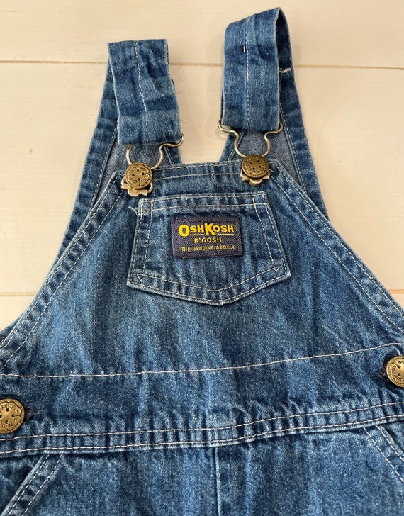 Vintage Oshkosh denim jean overalls,Made in USA,v… - image 2