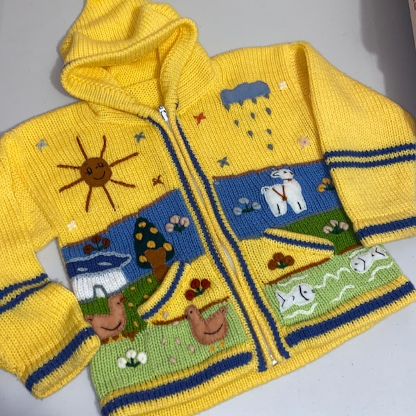 Peruvian handmade childs sweater, toddler Sweater, Sweater, handcrafted, made in Peru, childs Sweater, handmade