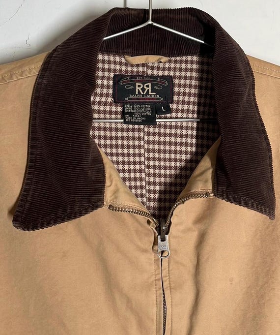 Ralph Lauren Double RL RRL Jacket Tan Brown Corduroy Collar