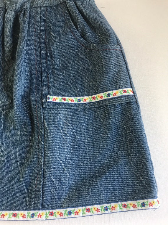 Vintage girls denim skirt,Denim skirt, girls skir… - image 3