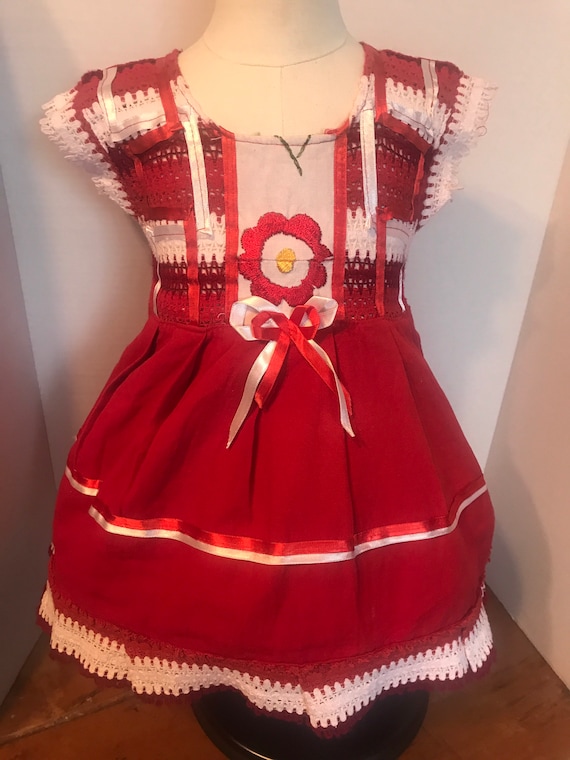 Embroiled Mexican Dress,Embroidered Mexican Girls… - image 1