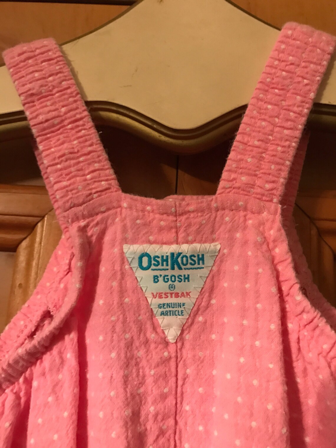 Vintage Baby Girl Oshkosh Vestbak 6/9 Month Footed Overalls Etsy